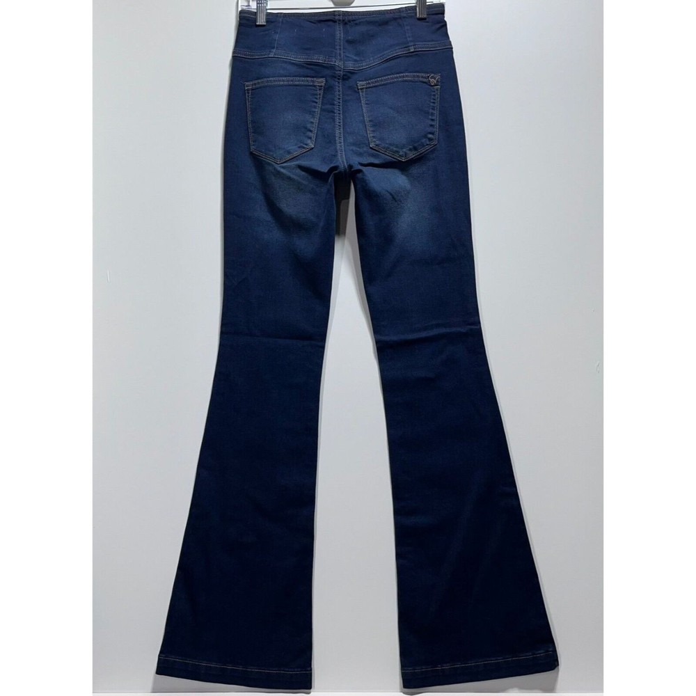 Sofia Jeans by Sofia Vergara Melisa Super High Rise Sz 4 Flare Pull On Dark Wash - Picture 4 of 16